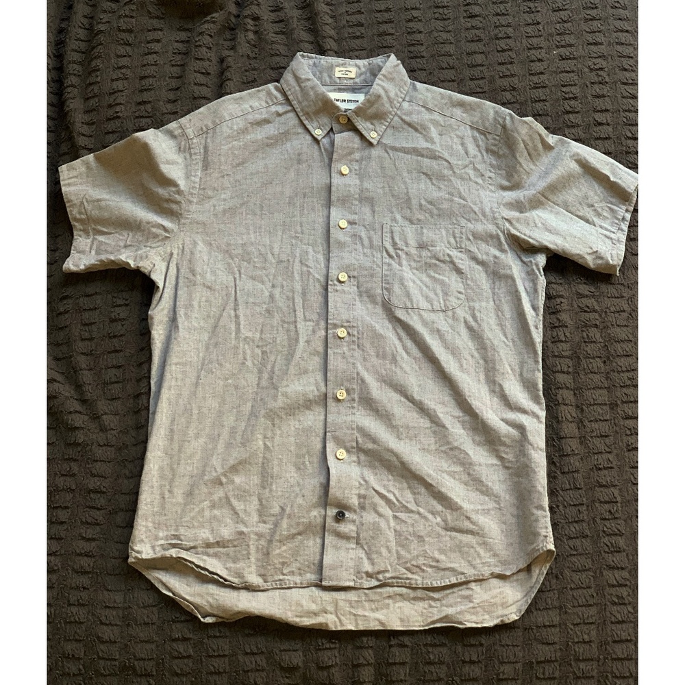 Taylor Stitch short sleeve Grey shirt size 40 (M)